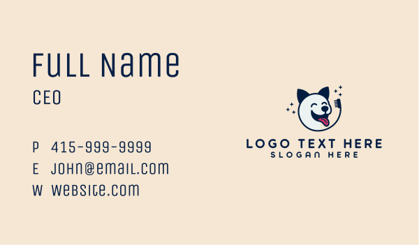 Puppy Dog Pet Care Business Card Design Image Preview
