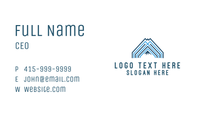 Mountain Blue Lines Business Card Image Preview