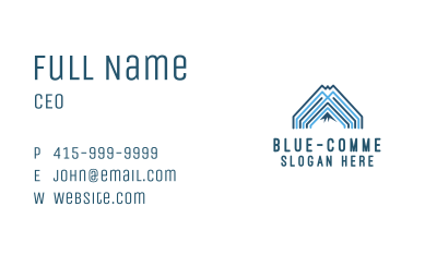 Mountain Blue Lines Business Card Image Preview