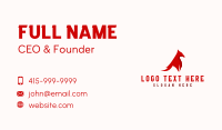 Red Phoenix Silhouette Business Card Image Preview