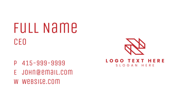 Modern N Outline Business Card Design Image Preview
