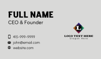Decorative Tile Lettermark Business Card Design