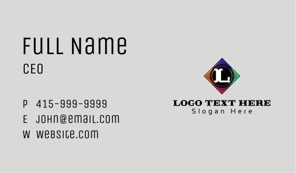 Decorative Tile Lettermark Business Card Design Image Preview