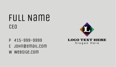Decorative Tile Lettermark Business Card