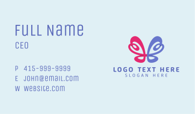 Butterfly Loop Sign Business Card Image Preview