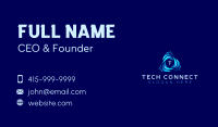 Abstract Tech Wave Business Card Image Preview