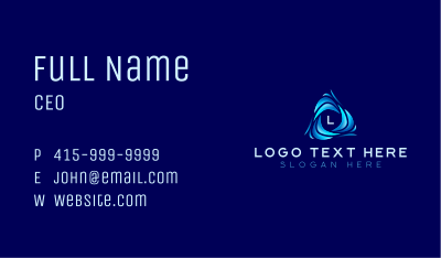 Abstract Tech Wave Business Card Image Preview
