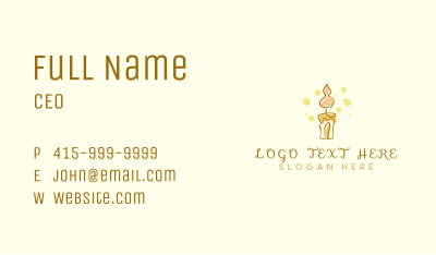 Candle Light Ember Business Card Image Preview