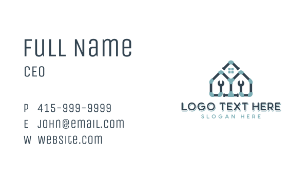 Repairman Pipe Wrench Business Card Design Image Preview