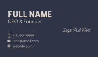 White Elegant Brand Wordmark Business Card Image Preview