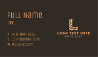 Construction Letter L Business Card Image Preview