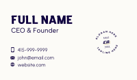 Retro Tilted Wordmark Business Card Image Preview
