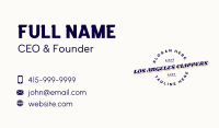 Retro Tilted Wordmark Business Card Image Preview