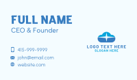 Blue Sparkle Cloud Business Card Image Preview