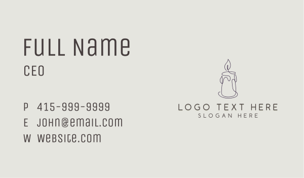 Scented Candle Maker Business Card Design Image Preview