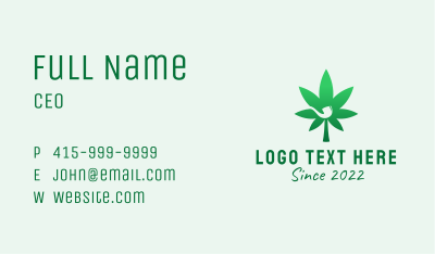 Cannabis Leaf Pipe  Business Card