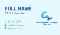 Blue Cleaning Squeegee Business Card Design