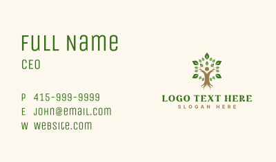 Eco Health Human Tree  Business Card Image Preview