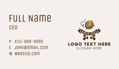 Crochet Yarn Emblem  Business Card Image Preview