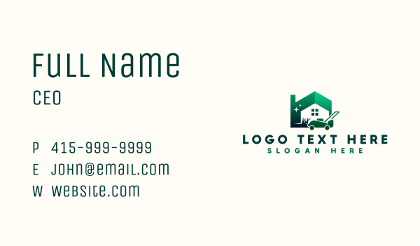 House Yard Lawn Mower Business Card Design Image Preview