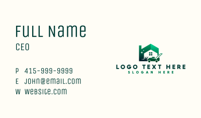 House Yard Lawn Mower Business Card Image Preview