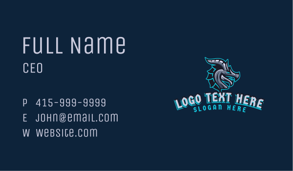 Monster Dragon Gaming Business Card Design Image Preview
