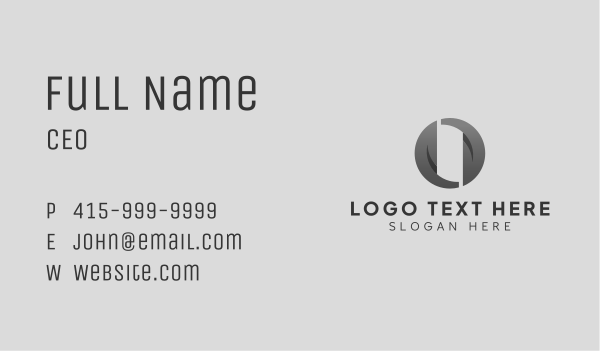 Abstract Startup Letter O Business Card Design Image Preview