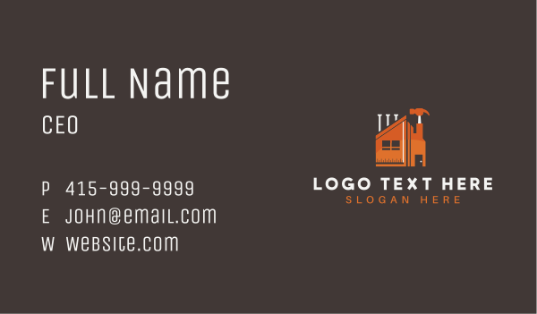 House Tools Builder Business Card Design Image Preview
