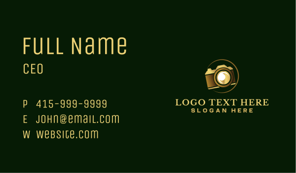 Premium Camera Photography Business Card Design Image Preview