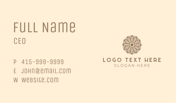 Flower Organic Pattern Business Card Design Image Preview