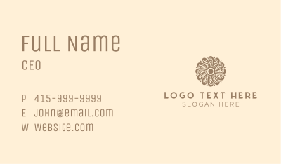 Flower Organic Pattern Business Card Image Preview
