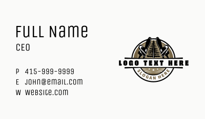 Chainsaw Forestry Logging Business Card Image Preview