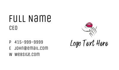 Seductive Pink Lips Business Card Image Preview