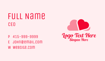 Romantic Heart Cloud Business Card Image Preview