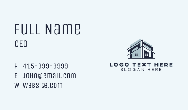 House Blueprint Construction  Business Card Design Image Preview