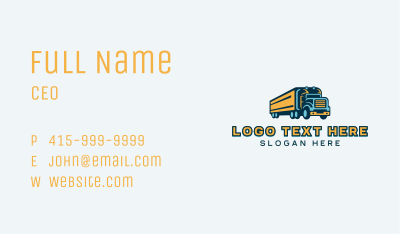 Logistics Delivery Trucking Business Card Image Preview