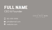 Elegant Chic Wordmark Business Card Image Preview