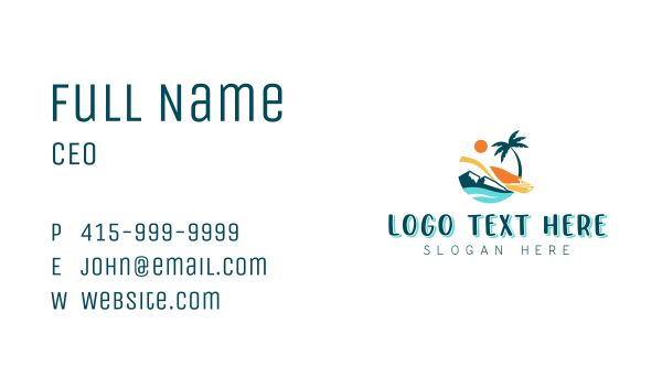 Vacation Travel Beach Resort Business Card Design Image Preview