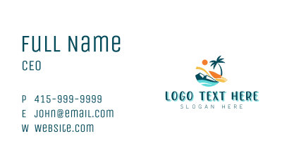 Vacation Travel Beach Resort Business Card Image Preview