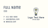 Atom Lightning Bulb Business Card Image Preview