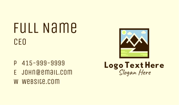 Mountain Peak Hiking  Business Card Design Image Preview