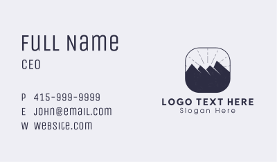 Outdoor Mountain Climbing Business Card Image Preview