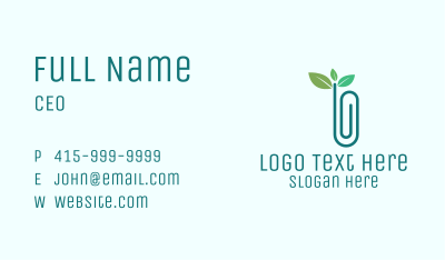 Eco Friendly Paper Clip Business Card Image Preview