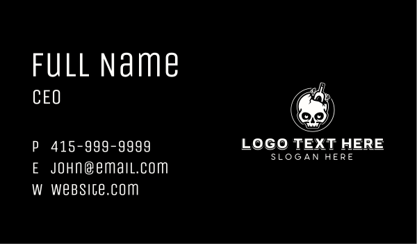 Skull Alcohol Drink Business Card Design Image Preview