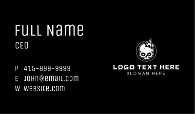 Skull Alcohol Drink Business Card Image Preview