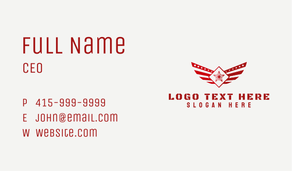 Pilot Star Wing Business Card Design Image Preview