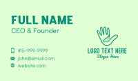 Minimalist Hand Leaf  Business Card Image Preview