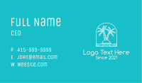 Coconut Tree Summer Island  Business Card Image Preview