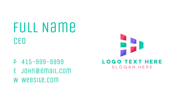 Colorful Business Letter H Business Card Design Image Preview