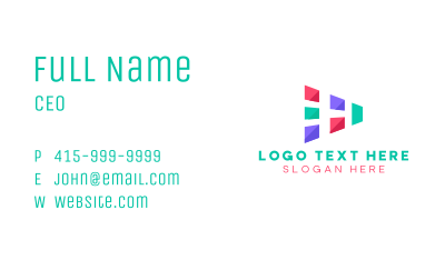 Colorful Business Letter H Business Card Image Preview
